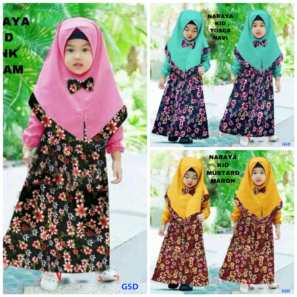 Maxi Naraya flow kids/gamis anak/hijab maxi anak/terusan maxi anak/terusan syari anak