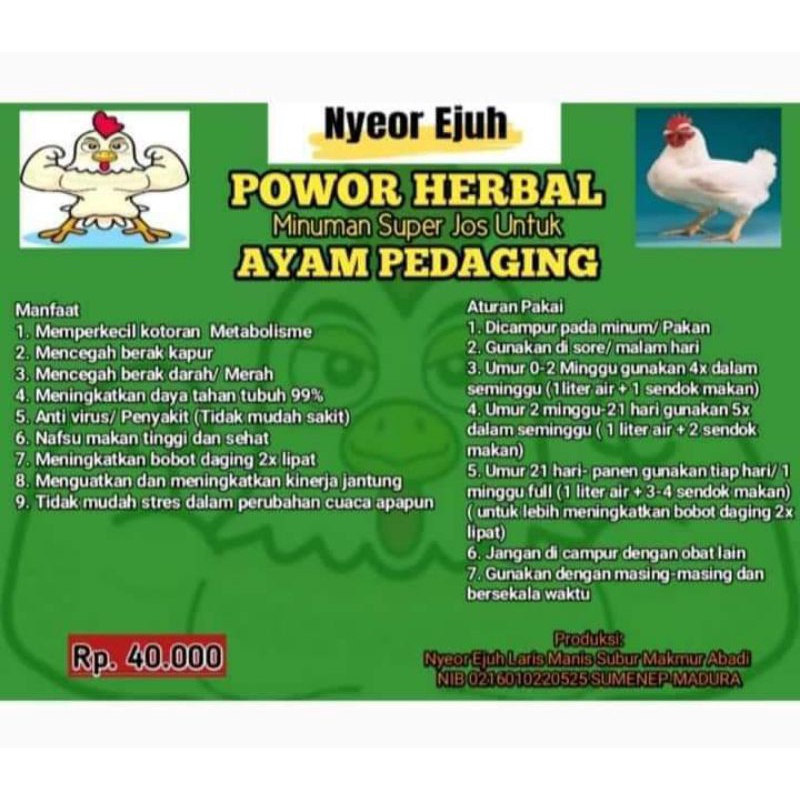 vitamin untuk ayam pedaging