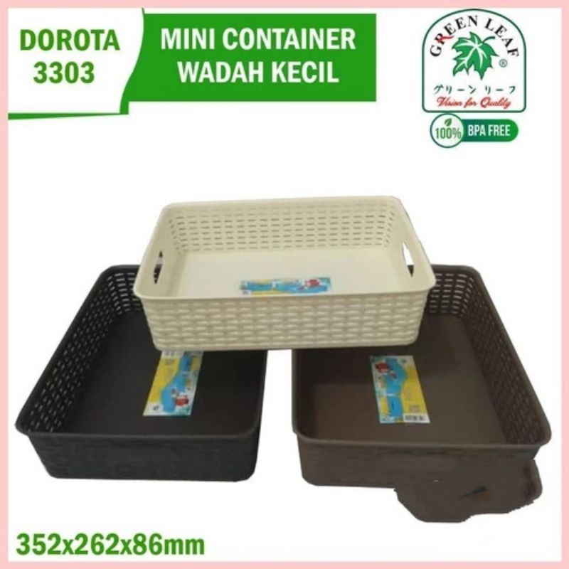 Container Box Green Leaf 3303