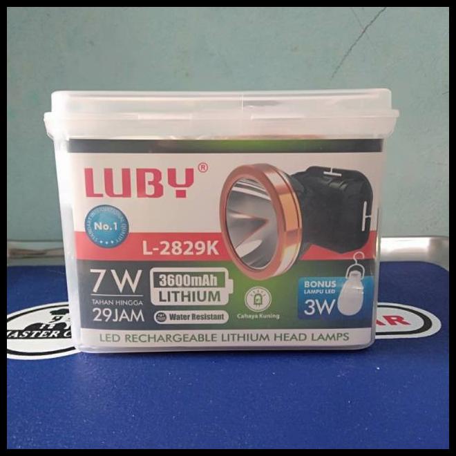 Senter Kepala Cahaya Kuning Putih 7 Watt Luby L 2829 K L Free Dc Lamp