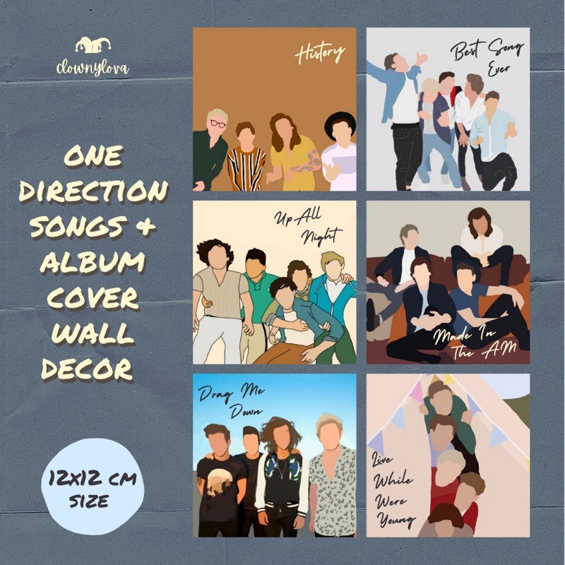 

One Direction Songs & Album Cover Wall Decor | Clownylova