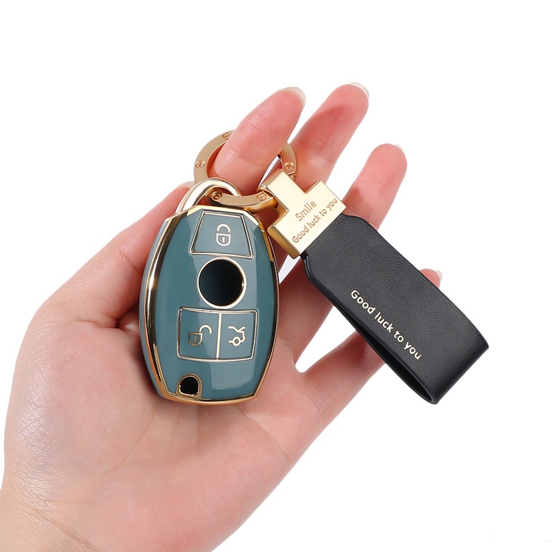 Casing Kunci Mobil Mercedes-Benz / Benz Bahan TPU Anti Gores / Air