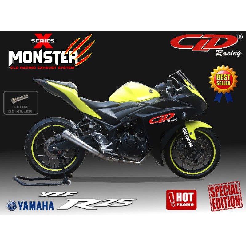 KNALPOT CLD RACING TYPE SHARK SERIES MONSTER X SERIES MONSTER RACE R25/MT25