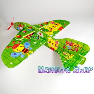3 pcs Pesawat Busa Gabus Besar / Flying Glider mainan jadul 90an