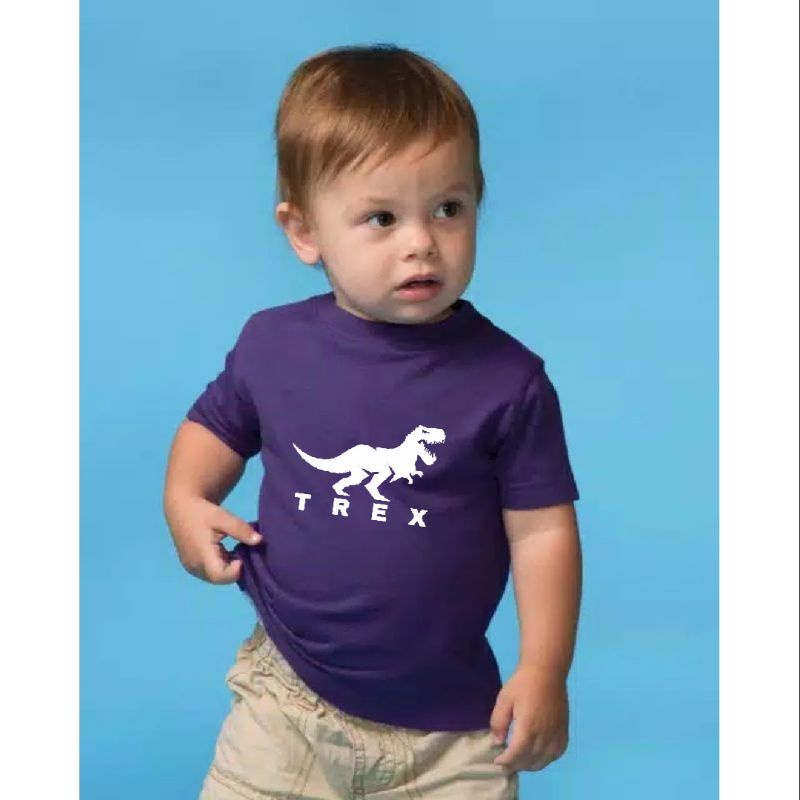 kaos anak anak laki laki dan perempuan unisex  KAOS DINOSARUS TREX SIZE S M L XL