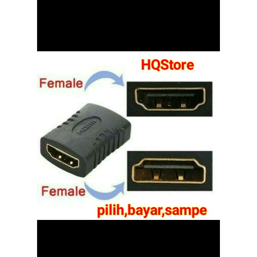 terlaris Sambungan Hdmi - Connector F To F Hdmi - Adaptor Kabel Hdmi Ke Hdmiu
