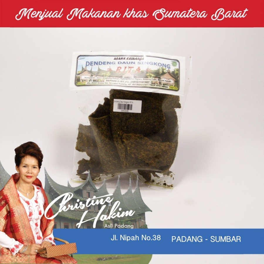 

Dendeng Daun Singkong Rita 200 gr / Oleh-Oleh Khas Masakan Padang
