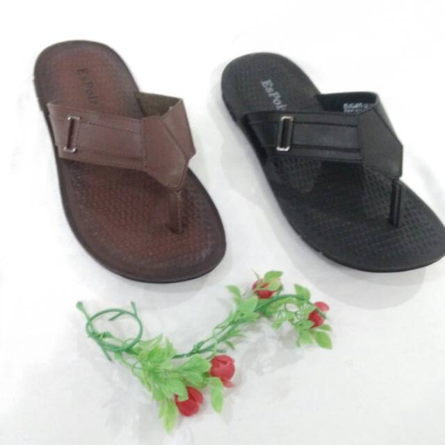 Sandal pria espoir bugati 02 coklat/hitam