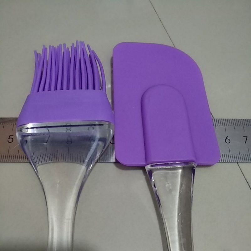 KUAS SILICON KUAS SPATULA 1 PASANG LEBAR 5CM KUAS DAN SCRAP