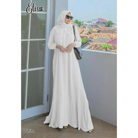 Elisa Maxy, GAMIS RAYON RENDA CANTIK FIT XXL LD 112 BAHAN RAYON TWILL PREMIUM MIX RENDA TERMURAH OOTD