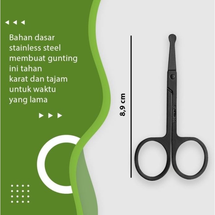 Gunting Cukur Bulu Hidung Mata Alis Benang Ujung Tumpul Baja Stainless Steel Bulu Kumis