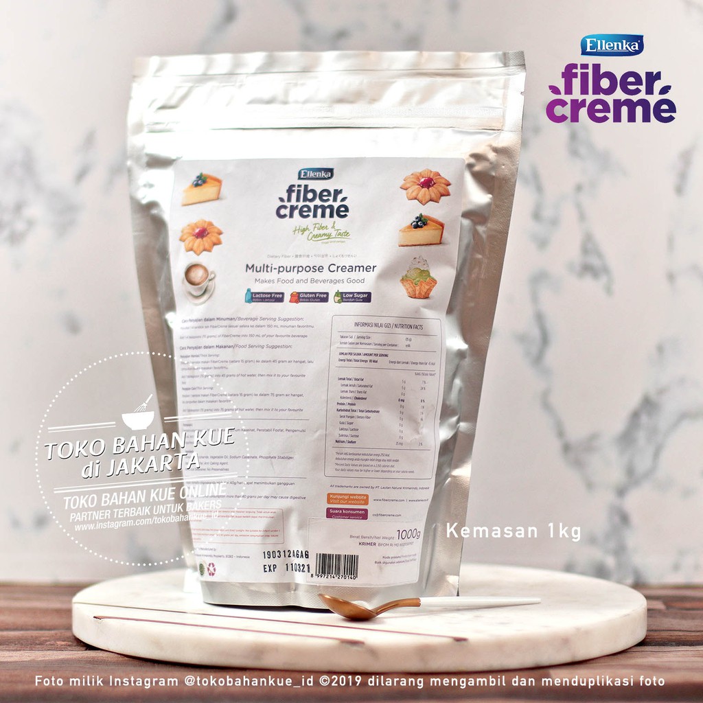 

Ellenka Fibercreme 1kg Fiber Creme Creamer Santan Sehat Krimer Kreamer