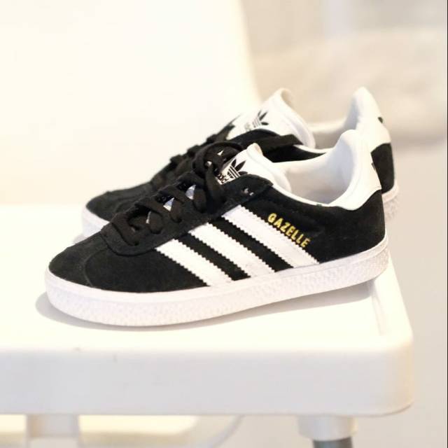 Adidas Gazelle Kids Original Black White Shopee Indonesia
