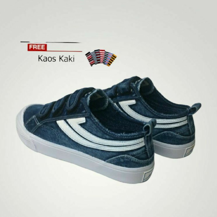 sepatu johnson galaxy x velcro denim low original johnson sepatu pria