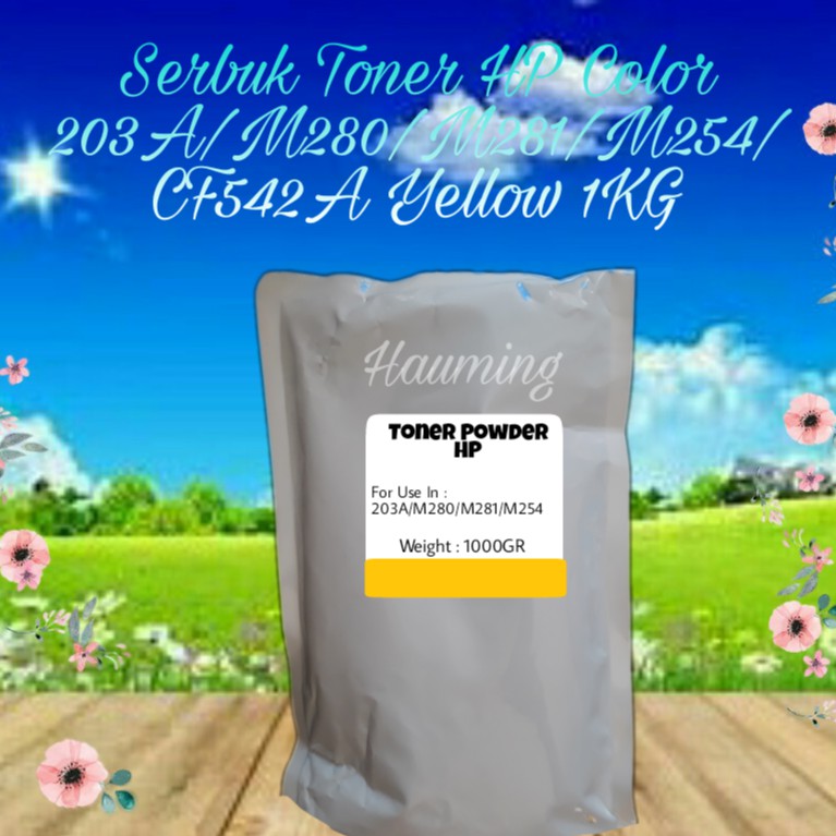 Serbuk Toner HP 203A M280 M281 M254 M254DN M254NW M280NW M281CDW M281FDN CF542A Yellow 1kg