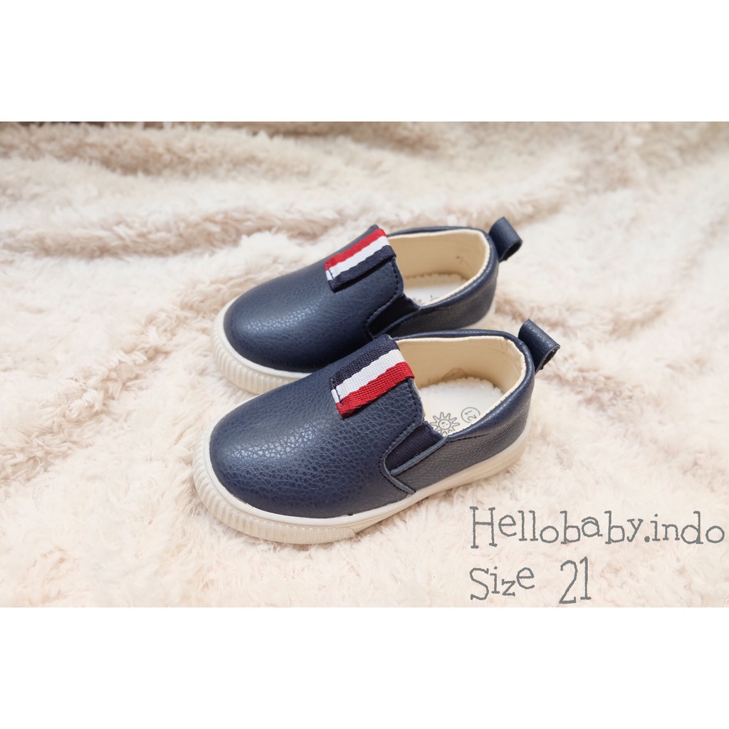 Little M - Navy (Bally brand look alike) uk. 21 insole 15.5 cm. Sepatu anak cowo murah
