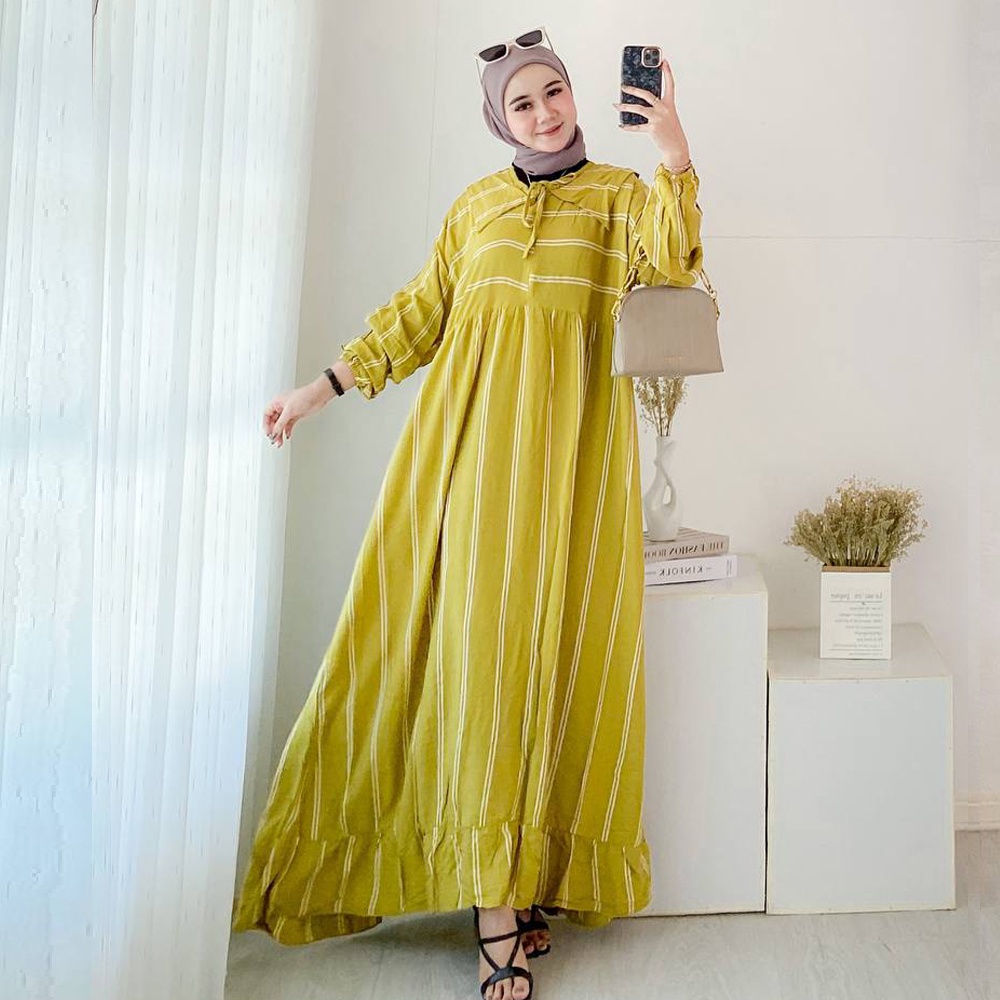 Gamis Baju Muslim Wanita Syari Bahan Rayon Super Motif Premium Terbaru Murah