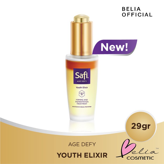 ❤ BELIA ❤ Safi Age Defy Youth Elixir 29g Gold Extract and Beetox Technology HALAL BPOM