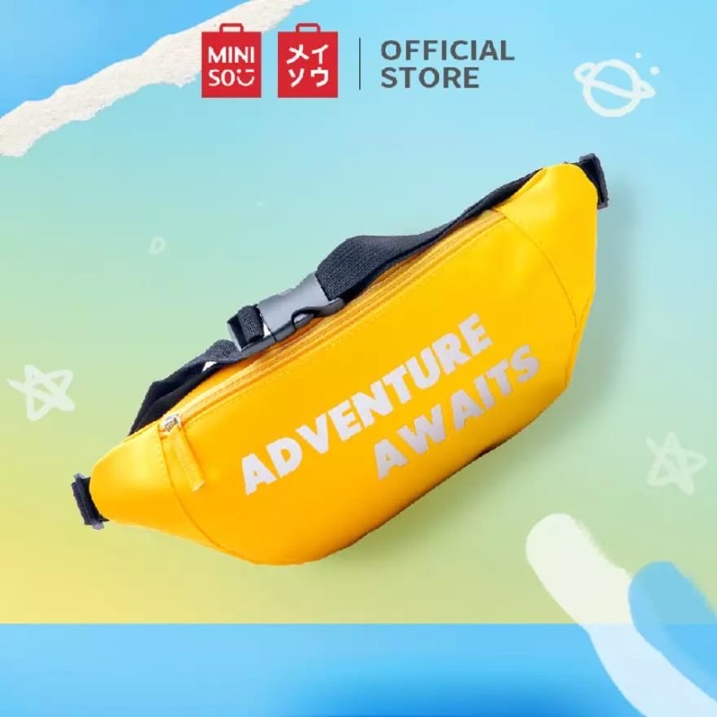 Miniso waist bag adventure awaits / waist bag silicone / crossbody bag
