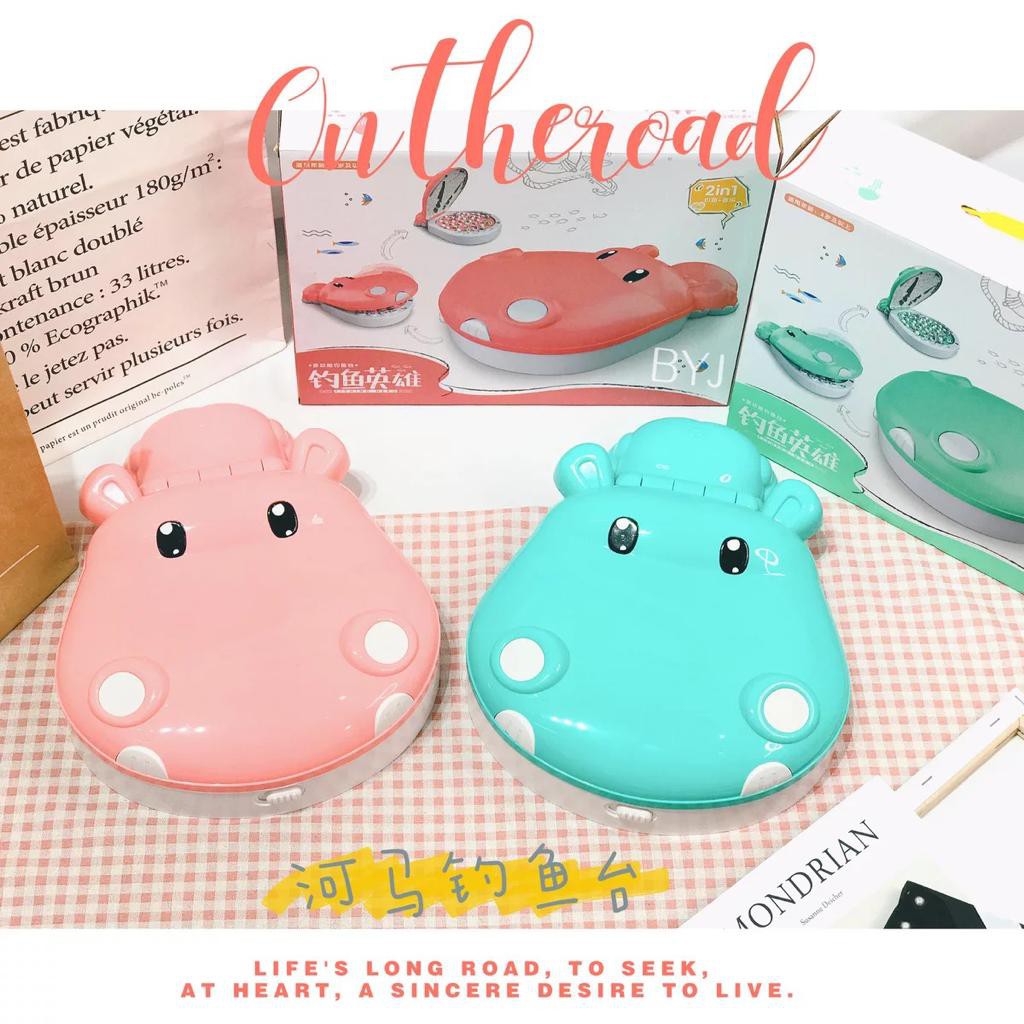 [MS]Mainan Anak Pancingan Ikan 45PCS Model Hippo Size Besar Model Lengkap Musik Piano