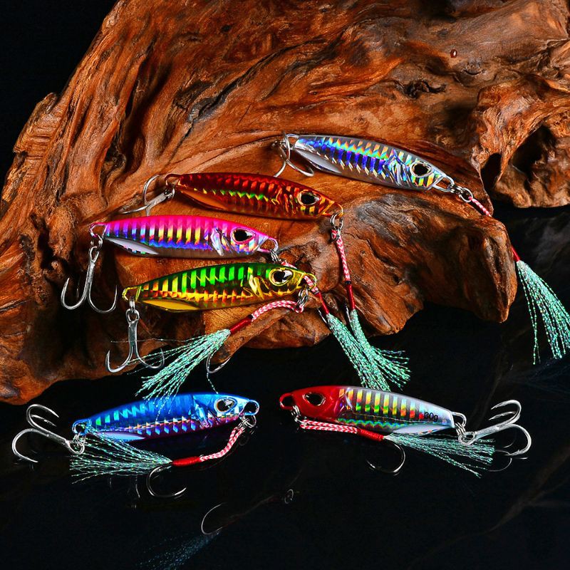 Umpan pancing metal jig + treble + asist hook fishing lure jigging 7g 10g 15g 20g 30g ultralight DUO