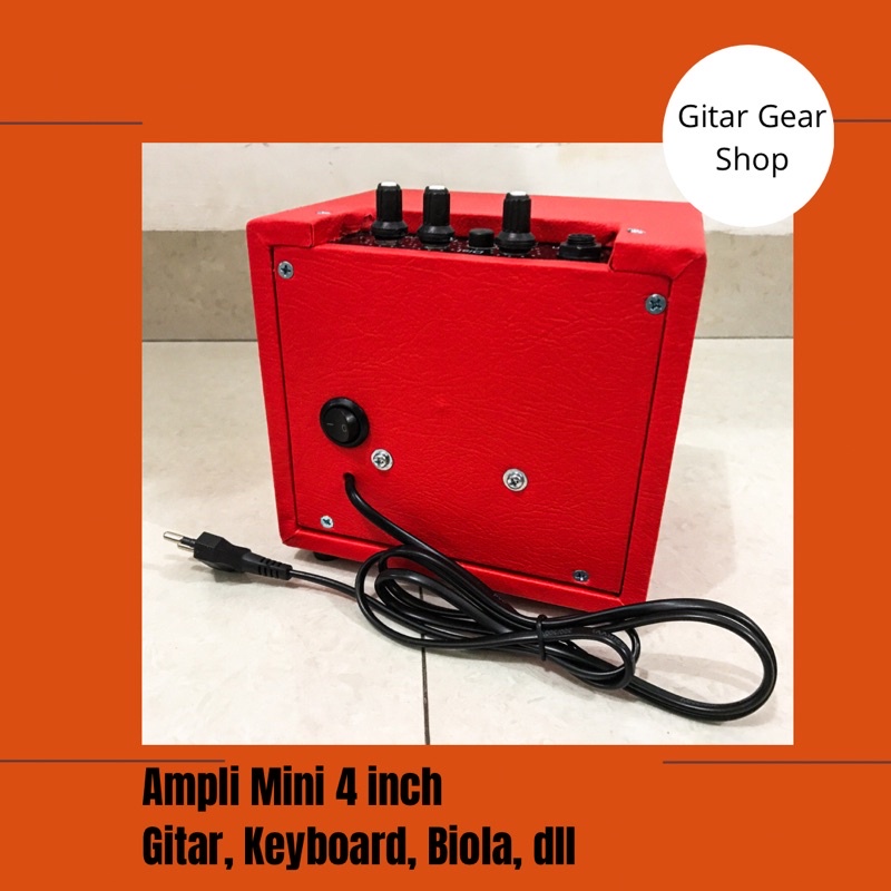 [MERAH] AMPLI GITAR 4 INCH AMPLIFIER GITAR 4 INCH SPEAKER GITAR AMPLI KEYBOARD AMPLIFIER JTJ ONE AMPLI JTJ ONE AMPLI JTJ ONE 4 INCH