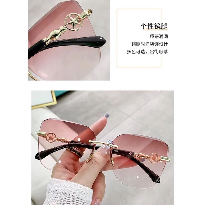 Rowling(ka-264) Sunglasses  Kacamata Hitam Kotak No frame Women Sunglasses Titanium New Arrival Import Kacamata Fashion