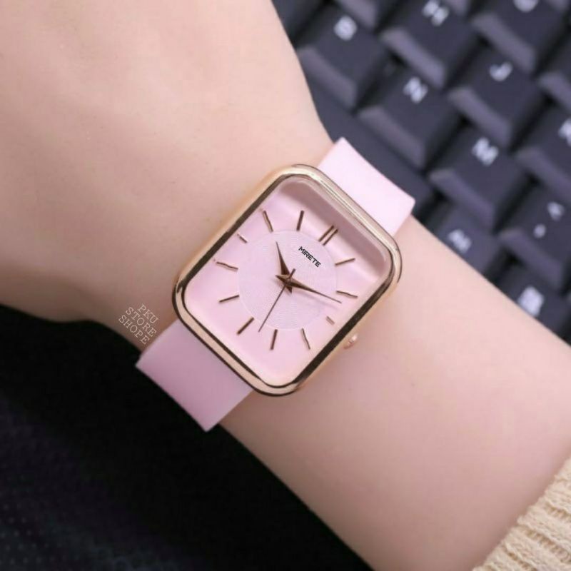 JAM TANGAN WANITA TERBARU M_6648 KASUAL TERBARU 2022 MODEL PERSEGI ANTI AIR_JAM TANGAN KASUAL CEWEK MEWAH ELEGAN ( Bisa OCD )