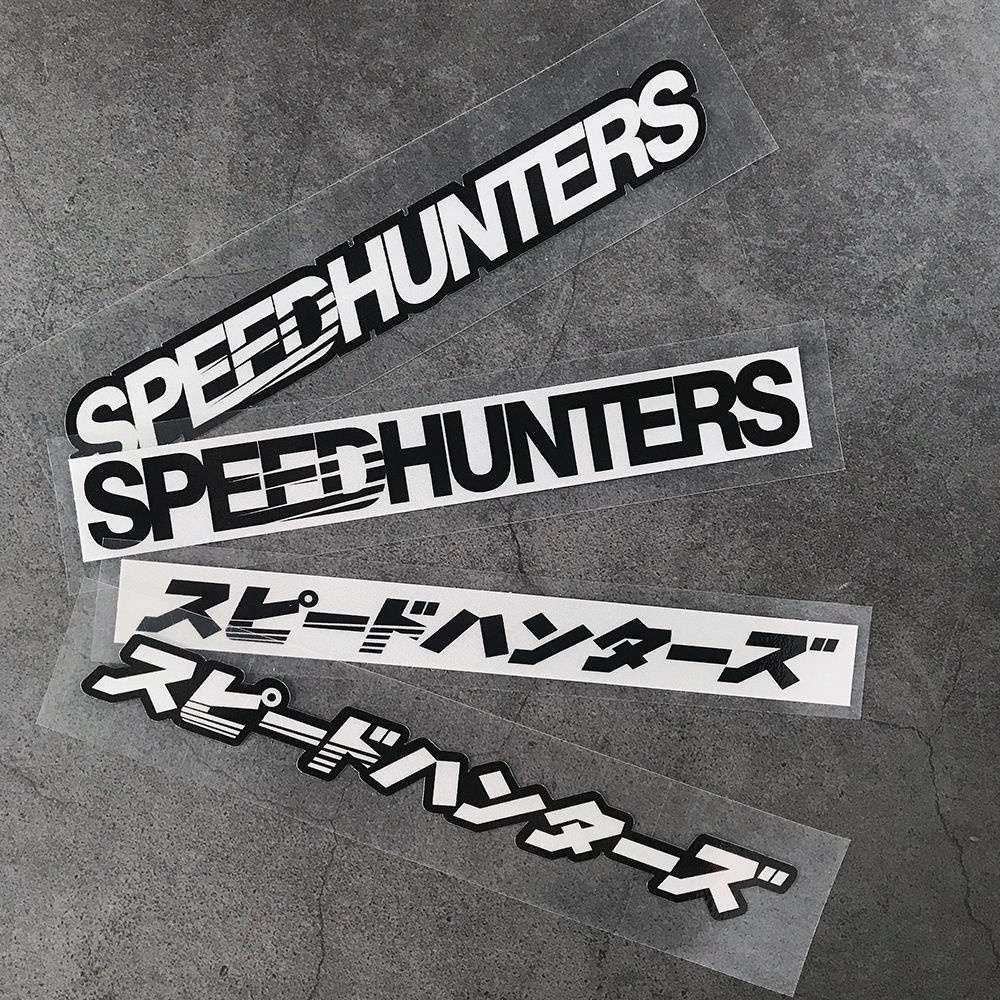 SPEED HUNTERS/スピードハンターズ jalan Balap Kaca depan melayang Stiker Mobil JDM Modifikasi Stiker Gaya Jepang Stiker