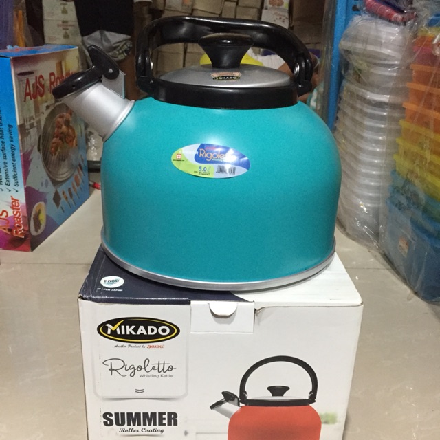 MASPION - Teko Bunyi / Teko siul Rigoletto Mikado 2,5-3-3,5-5 Liter / Teko Masak Air