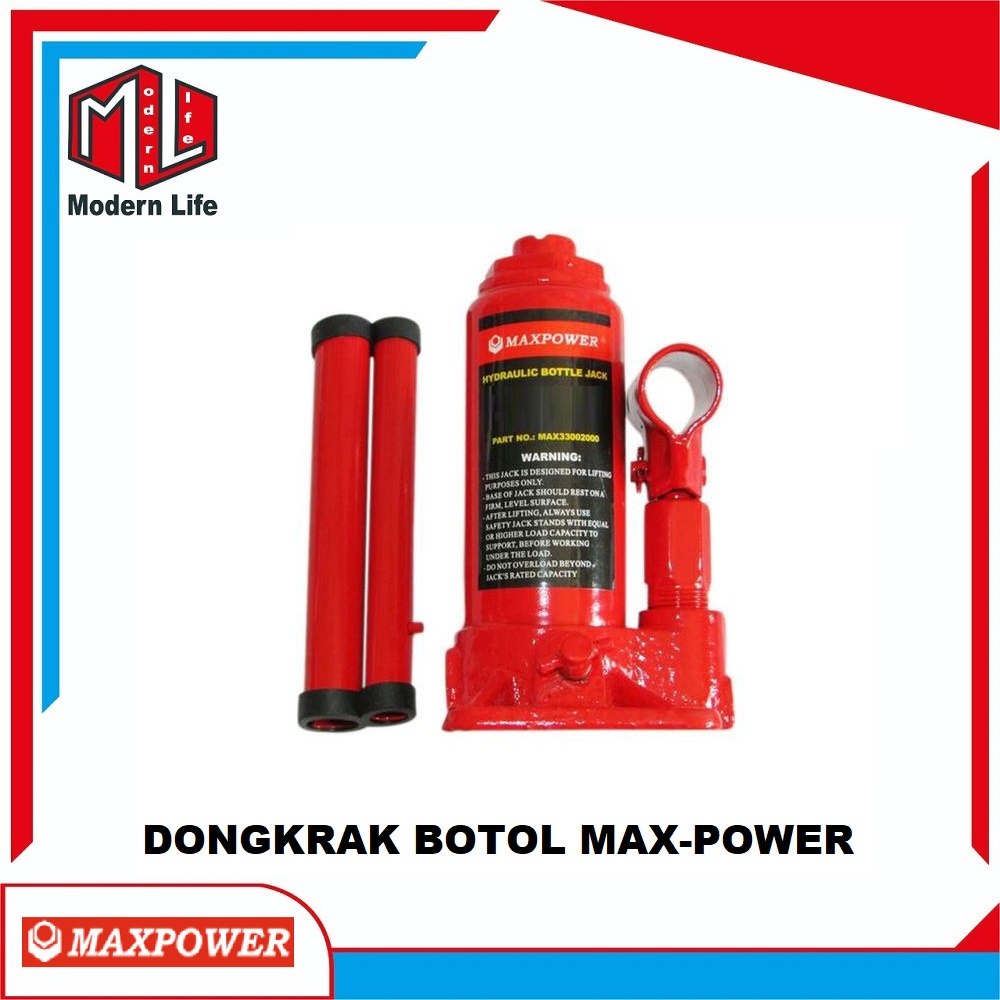 DONGKRAK BOTOL 6 TON / DONGKRAK MOBIL 6 TON / HYDRAULIC JACK MAXPOWER