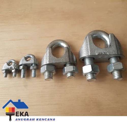 EKA KUKU MACAN Clamp Klem Tali Kawat Baja Kabel Seling Sling 10 MM 3/8" Berkualitas