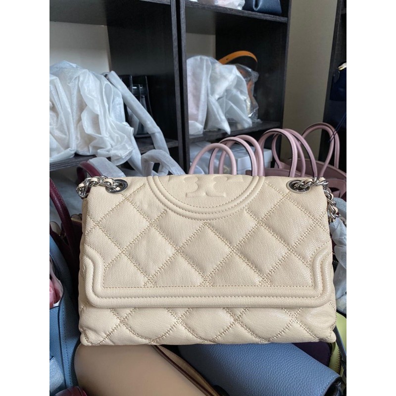 New Tory Burch Fleming Soft Distressed Convertible Shoulder Bag Ori Store Ready Stock