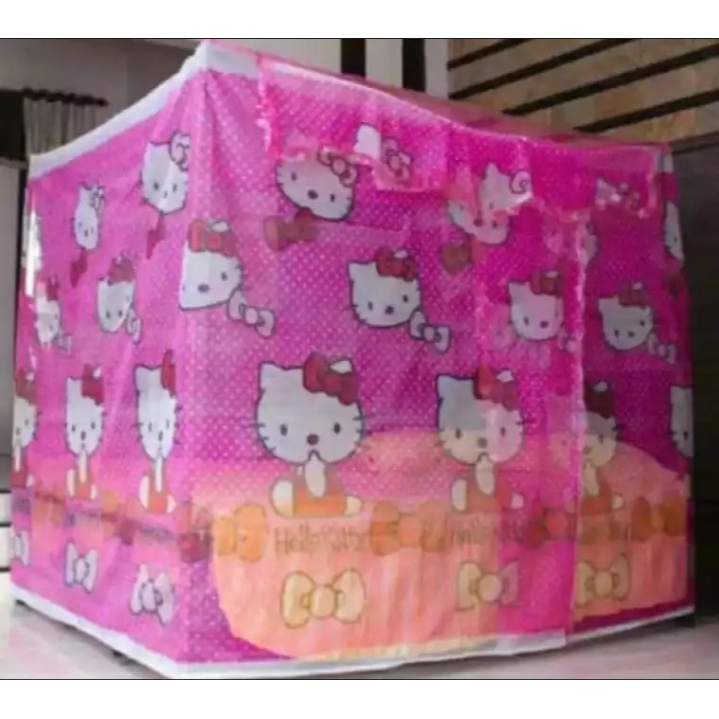 kelambu nyamuk ukuran jumbo motif karakter 180x200