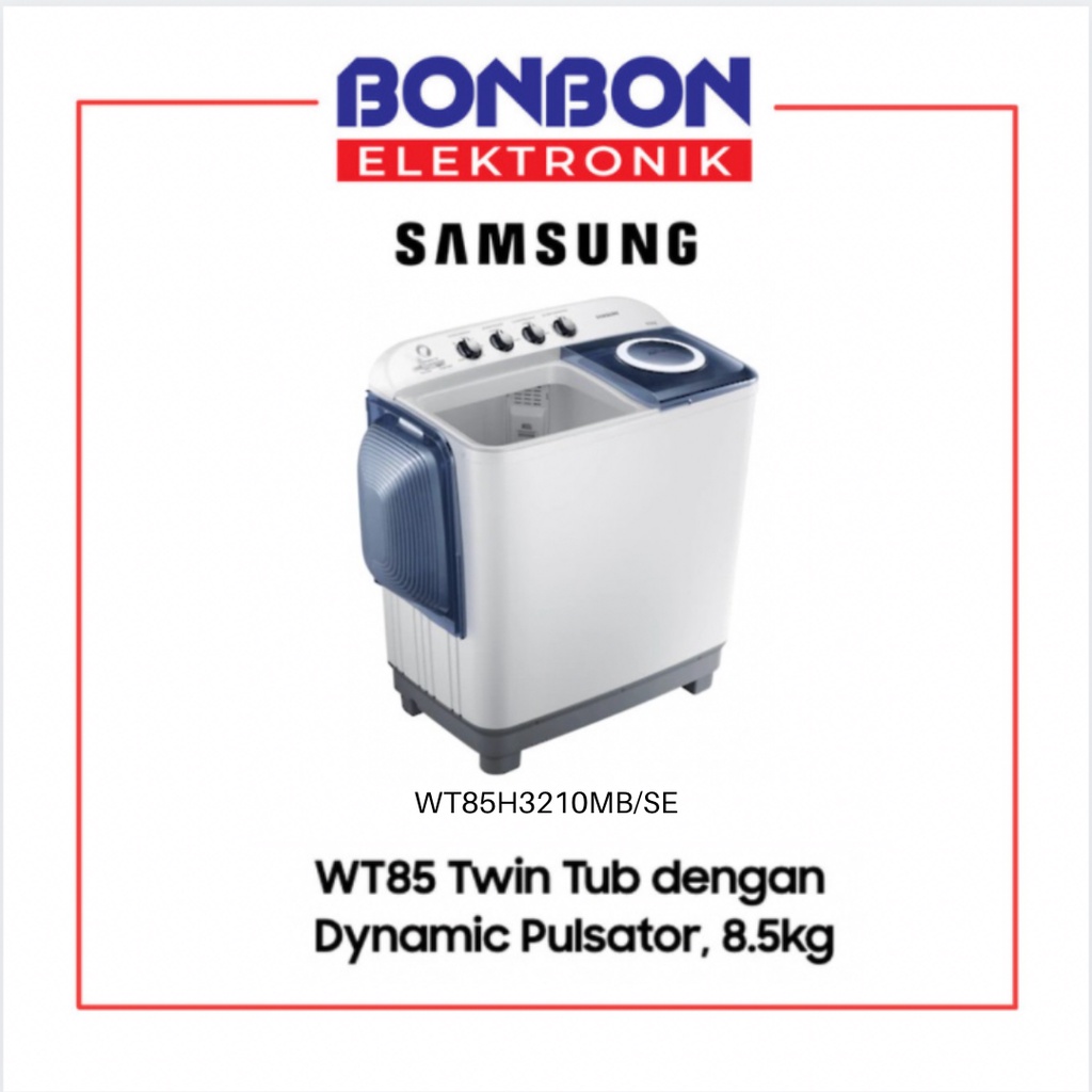 Samsung Mesin Cuci 2 Tabung 7.5KG WT75H3210MB/SE / WT75H3210