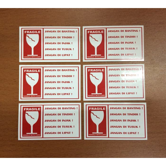 

Dijual STICKER FRAGILE MENGKILAP CHROME Diskon
