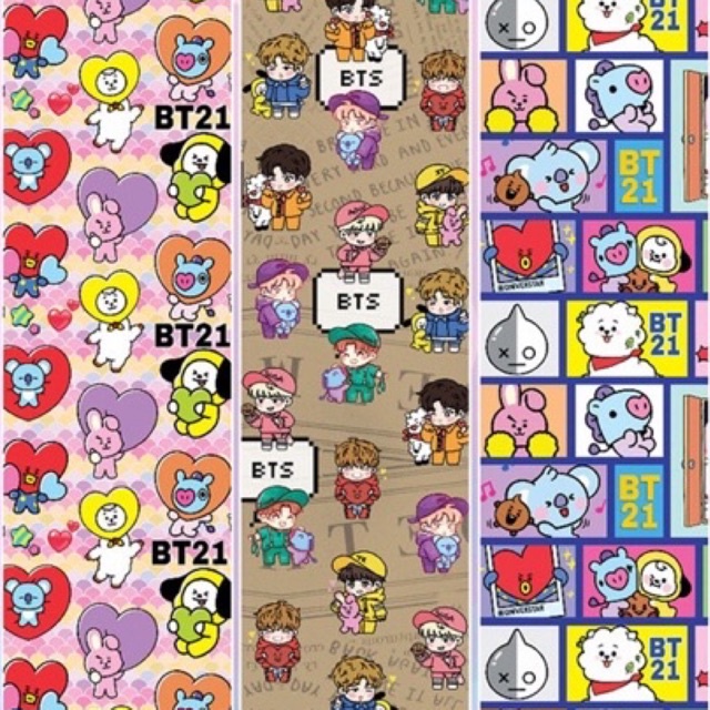 

KERTAS KADO / BUNGKUS KADO BTS / BT21 LUCU MURAH