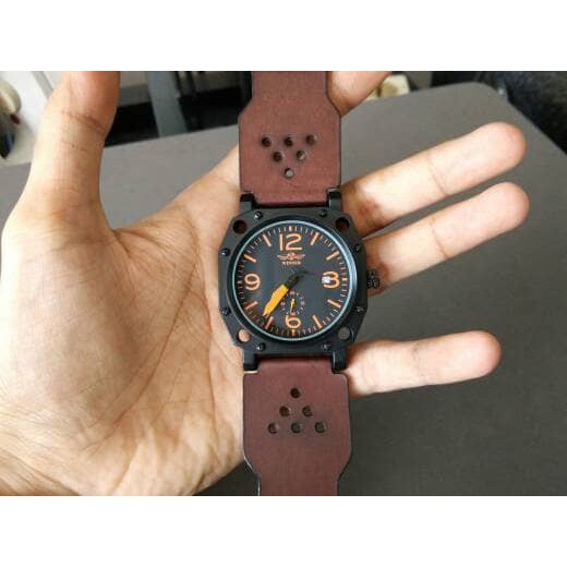 jam tangan winner original autodate full automatic movement hardlex crystal