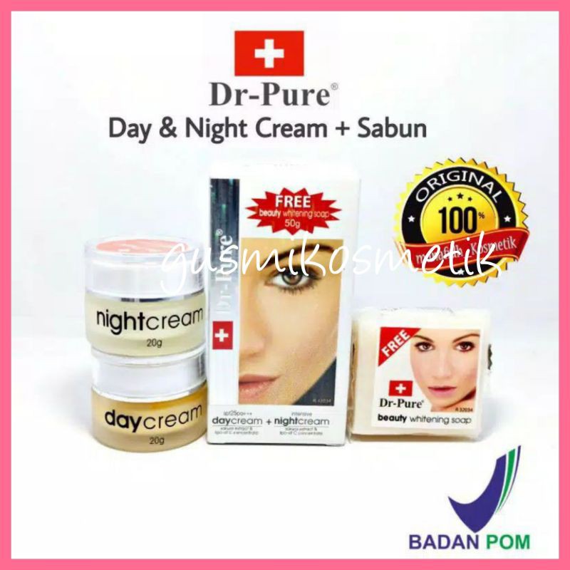 DR Pure SET 100% Original (BPOM) (cream day+ cream night+sabun)