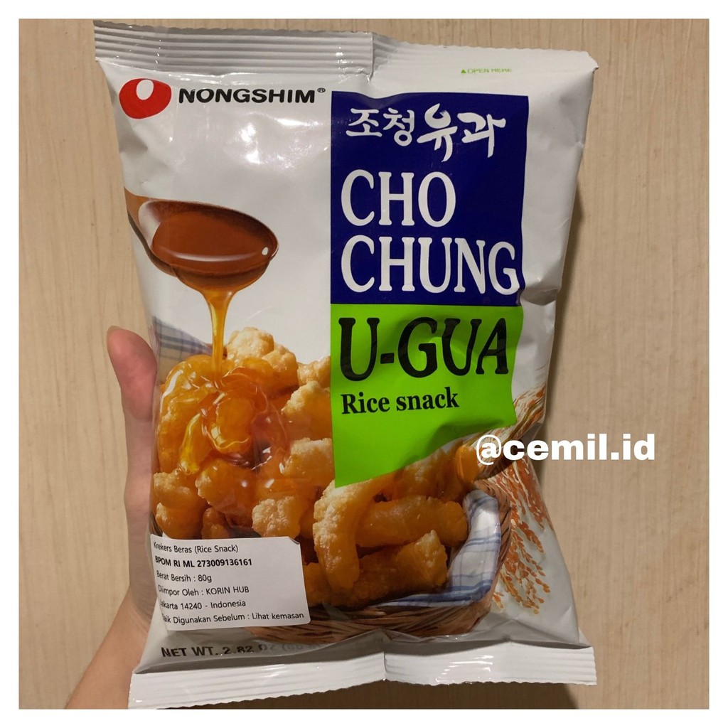 

Nongshim Cho Chung U Gua - Makanan Ringan Krekers Beras Manis Dengan Gula - Rice Snack IMPORT KOREA