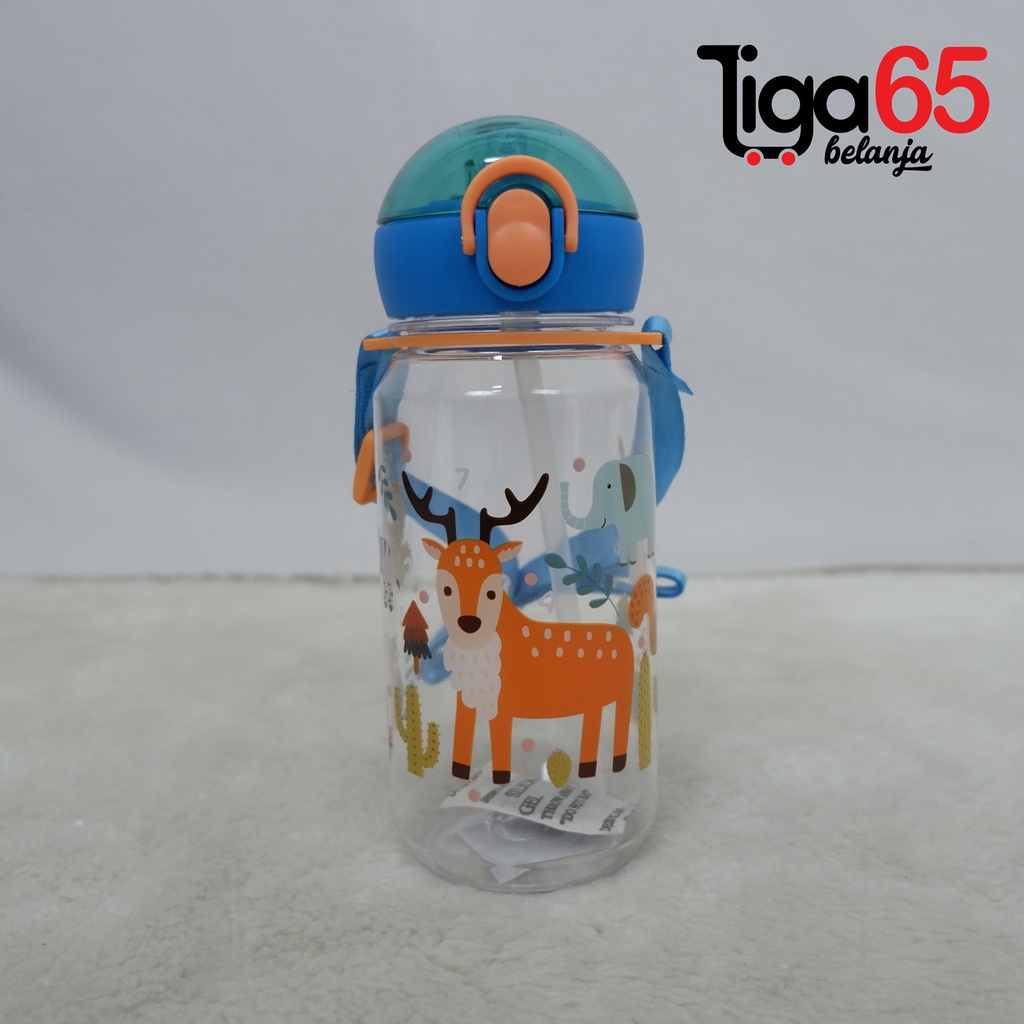 365 WATER BOTTLE #41085 Botol Minum Anak Karakter Fancy BPA Free Dengan Sedotan