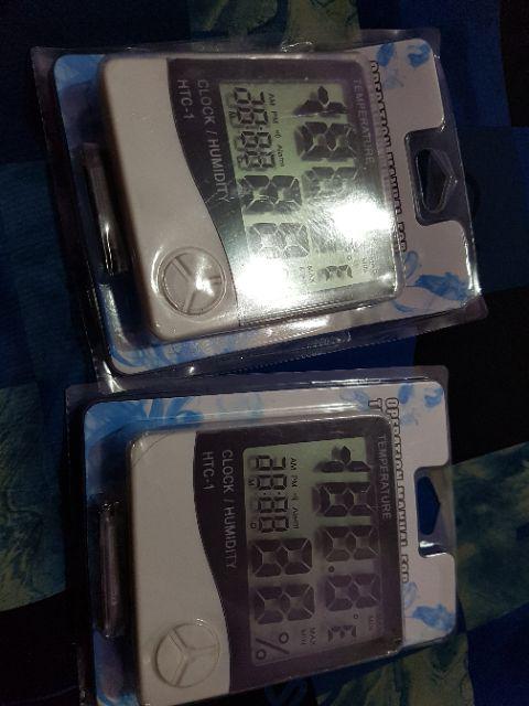 Htc1 Temperature Pengukur Suhu Ruangan Lengkap Dengan Jam