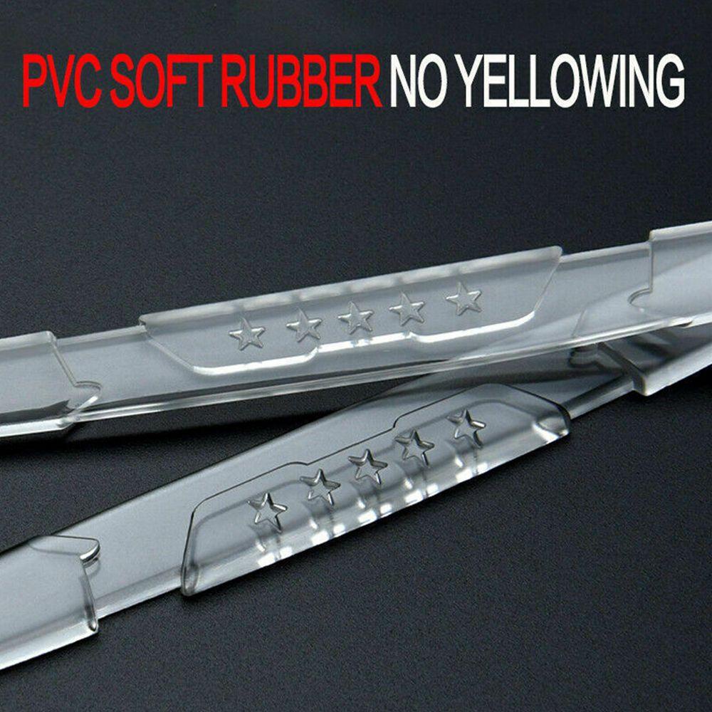 Solighter 4pcs Sturdy Pelindung Ujung Pintu Mobil Bahan PVC Tahan Lama