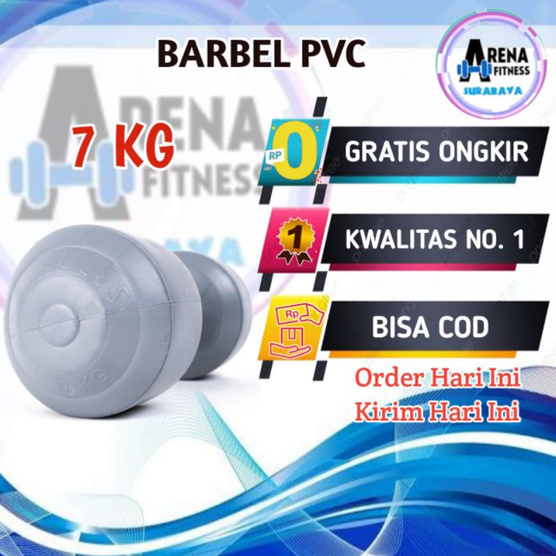 dumbel 7 kg/ Barbel 7 kg latihan beban dumble 7kg barbel 7kg dumbel 7kg