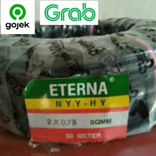 Eterna Kabel Serabut Nyyhy / NymHy 2x0.75 @50mtr (Khusus GOJEK/GRAB/Shopee Instant)