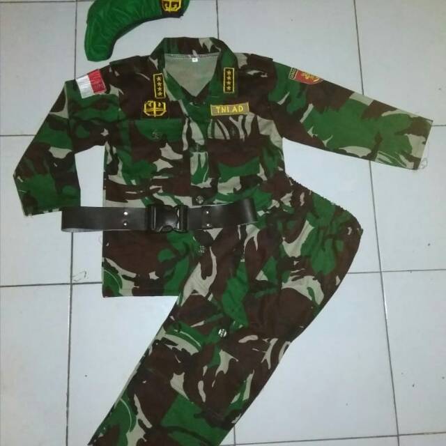 Baju TNI AD kusus Anak TK.
