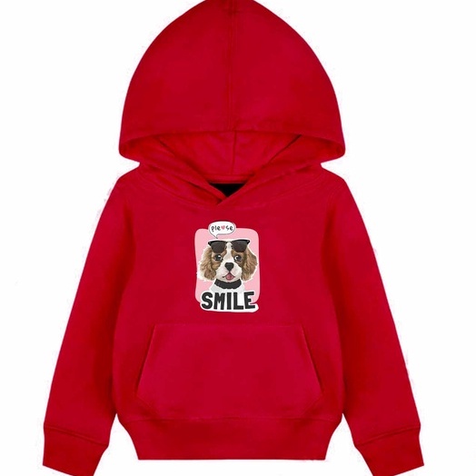 Hoodie Anak Pleasee Smile Sweater Pakaian Fleece M - XL