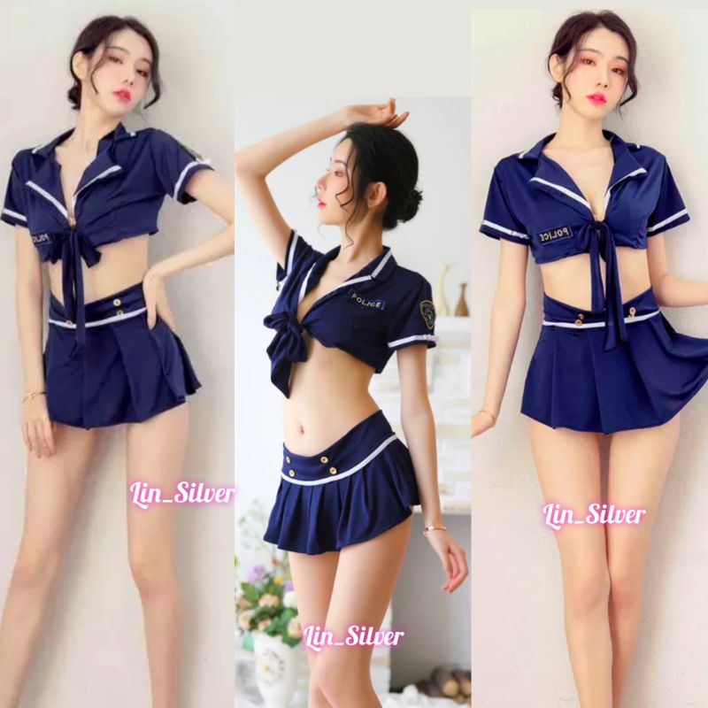 Lingerie Costume Kostum Cosplay Seksi Polisi Wanita