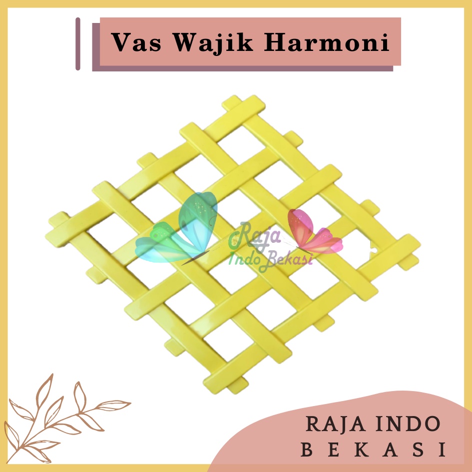 Pagar Wajik Harmoni Kuning Ornamen Bunga Vas Wajik Pagar, Jaring, Rambatan Plastik Ukuran Kecil Sedang Besar untuk Bunga Hias Artificial Hiasan Ruang Tamu Dinding Home Grosir Murah Wajik Putih / Breket/ Tatakan/ Pagar Plastik/ Bunga Plastik/ Rumput Plasti