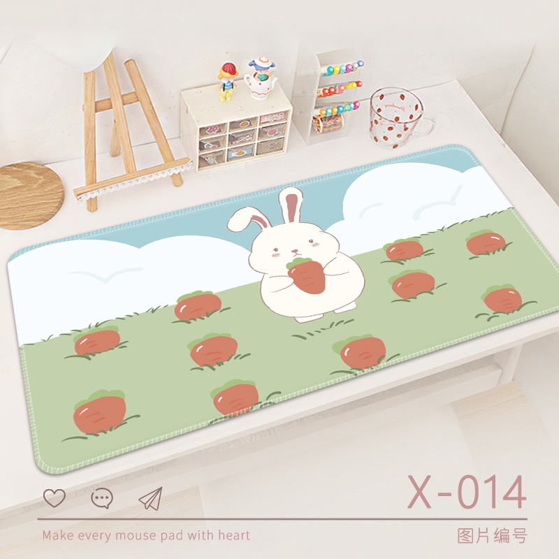 Big Mouse Pad Motif Kartun Lucu Anti Slip Tahan Lama Untuk Meja Komputer